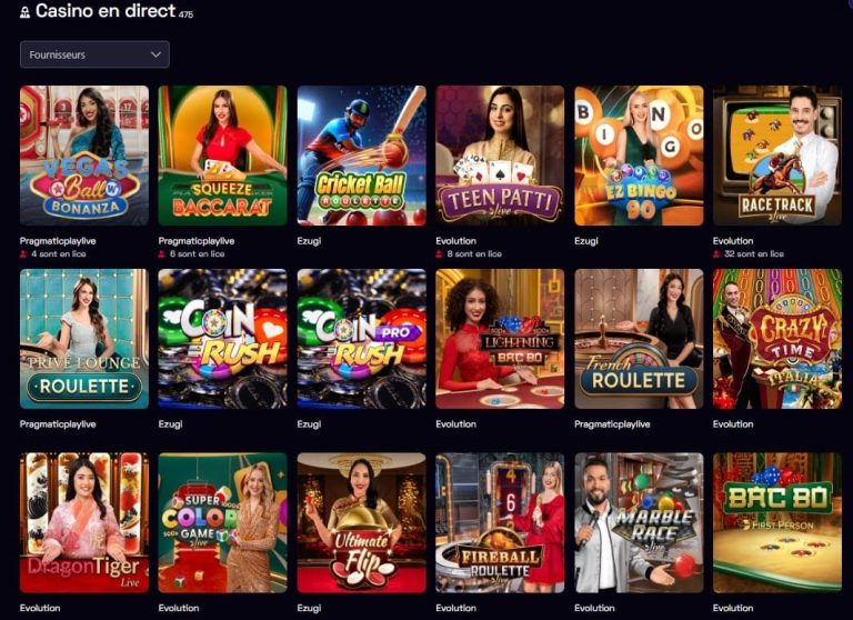 Ybets Casino jeux live